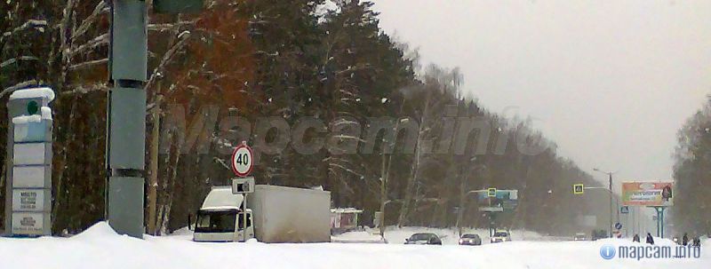 Знак перед участком с камерой