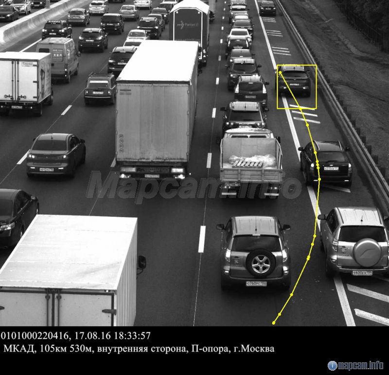 Стрелка-Плюс (в спину), движение по обочине