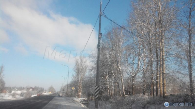 Февраль 2018. Вид при движении от Острова в сторону Пскова.